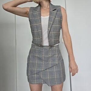 Tailored gray and brown combination set - Like New